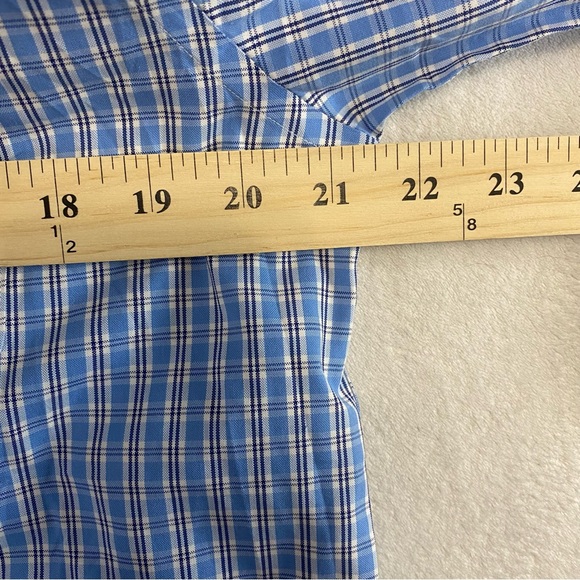 LL Bean Plaid Button-Down Shirt Men Traditional Fit Blue 262253 15-32 Custom - Picture 6 of 8